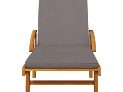 vidaXL Sonnenliege mit Auflage und Tisch Massivholz Akazie* Best