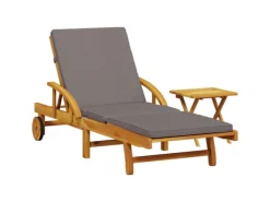 vidaXL Sonnenliege mit Auflage und Tisch Massivholz Akazie* Best