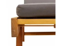 vidaXL Sonnenliege mit Auflage und Tisch Massivholz Akazie* Best