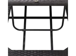 vidaXL Sonnenliege mit Auflage Schwarz Poly Rattan Cremeweiße Kissen* Discount