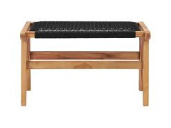 vidaXL Sonnenliege mit Fußablage Massivholz Teak und Seil 49368* Hot