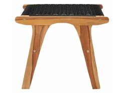 vidaXL Sonnenliege mit Fußablage Massivholz Teak und Seil 49368* Hot