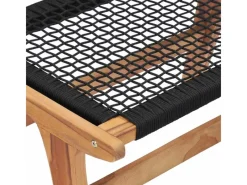 vidaXL Sonnenliege mit Fußablage Massivholz Teak und Seil 49368* Hot