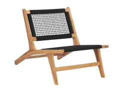 vidaXL Sonnenliege mit Fußablage Massivholz Teak und Seil 49368* Hot