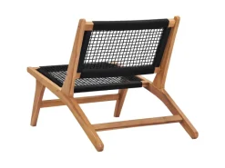 vidaXL Sonnenliege mit Fußablage Massivholz Teak und Seil 49368* Hot