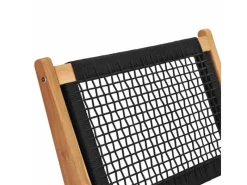 vidaXL Sonnenliege mit Fußablage Massivholz Teak und Seil 49368* Hot