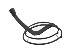 vidaXL Sonnenliege mit Kissen Stahl und Textilene Schwarz*