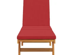 Sonnenliegen|vidaXL Sonnenliege mit Rädern und Kissen Massivholz 4105539