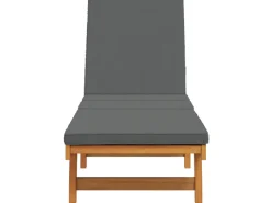 Sonnenliegen|vidaXL Sonnenliege mit Rädern und Kissen Massivholz 4105536