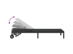 Sonnenliegen|vidaXL Sonnenliege mit Rädern Poly Rattan 42004129