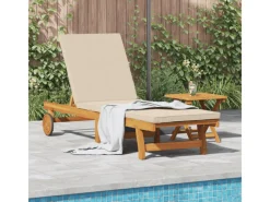 vidaXL Sonnenliege mit Rädern und Kissen aus Massivholz 4105537* Hot