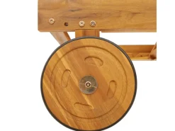 vidaXL Sonnenliege mit Rollen Tisch und Kissen Massivholz Akazie 3325201* Sale