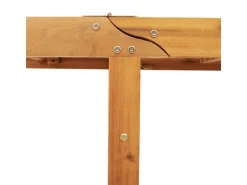 vidaXL Sonnenliege mit Rollen Tisch und Kissen Massivholz Akazie 3325201* Sale