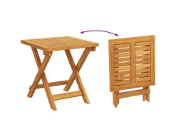 vidaXL Sonnenliege mit Rollen Tisch und Kissen Massivholz Akazie 3325201* Sale