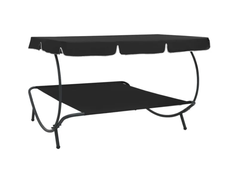 Sonnenliegen|vidaXL Sonnenliege mit Sonnendach 313525