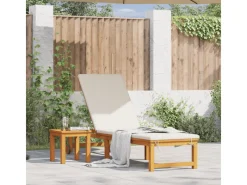 vidaXL Sonnenliege mit Tisch Massivholz Akazie 4108107* Discount