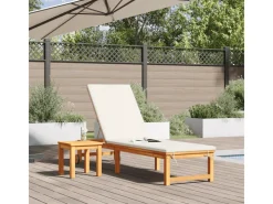 vidaXL Sonnenliege mit Tisch Massivholz Akazie 4108107* Discount