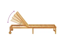 vidaXL Sonnenliege mit Tisch Massivholz Akazie 4108107* Discount