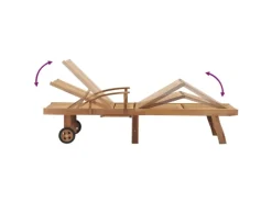 vidaXL Sonnenliege mit Tisch Massivholz Teak* New