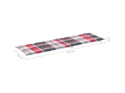 Auflagenboxen|vidaXL Sonnenliege mit Tisch und Auflage 184 x 55 x 64 cm Massivholz Akazie