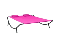 vidaXL Sonnenliege Stoff Rosa* Outlet