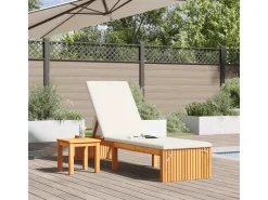 Sonnenliegen|Balkonmöbel|vidaXL Sonnenliege 200x55x30 cm aus Massivem Akazienholz 4108114