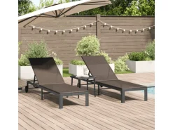 Sonnenliegen|vidaXL Sonnenliegen 2 Stk mit Rädern und Tisch Poly Rattan 42004130