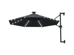 vidaXL Sonnenschirm zur Wandmontage mit LEDs 300 cm 312524* Online