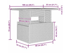 Gartenmöbel-Sets|Lounge-Gartenmöbel|vidaXL 8-Teiliges Garten-Sofa-Set mit Kissen in Schwarz aus Poly Rattan 3358665