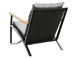 Balkonmöbel|Gartenmöbel-Sets|vidaXL 4-Tlg Balkonmöbel Set mit Kissen Schwarz Stahl 4009305