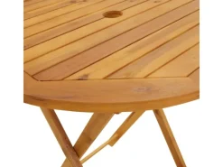 Balkonmöbel|vidaXL 3-tlg Bistro-Set Grau Poly Rattan und Massivholz Modell 1