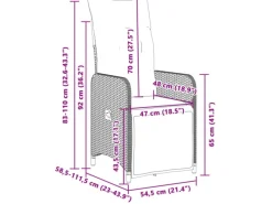 vidaXL 7-tlg Garten-Bistro-Set mit Kissen Braun Poly Rattan Modell 2* New
