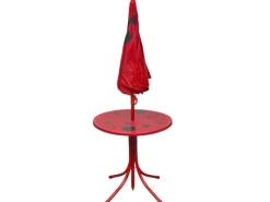 vidaXL 3-tlg Garten-Bistro-Set für Kinder mit Sonnenschirm Rot* Best