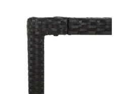 Balkonmöbel|vidaXL 5-tlg Garten-Essgruppe mit Kissen Schwarz Poly Rattan Modell 113