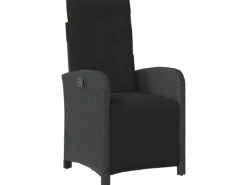 Balkonmöbel|vidaXL 5-tlg Garten-Essgruppe mit Kissen Schwarz Poly Rattan Modell 113