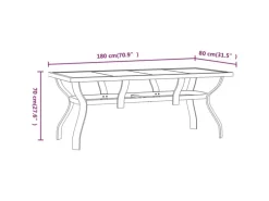 vidaXL 7-tlg Garten-Essgruppe Grau und Schwarz Modell 6* Best