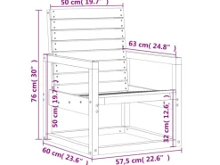 vidaXL 3-Tlg Garten-Lounge-Set Wachs Massivholz Kiefer 844646* Sale