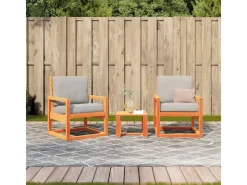 vidaXL 3-Tlg Garten-Lounge-Set Wachs Massivholz Kiefer 844646* Sale