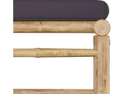 vidaXL 8-tlg Garten-Lounge-Set mit Dunkelgrauen Kissen Bambus Modell 3* Best