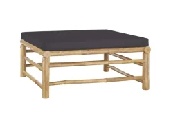 vidaXL 8-tlg Garten-Lounge-Set mit Dunkelgrauen Kissen Bambus Modell 3* Best