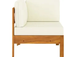 vidaXL 5-tlg Garten-Lounge-Set mit Creme Auflagen Massivholz Akazie* Hot