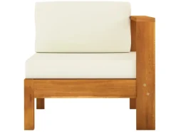 vidaXL 5-tlg Garten-Lounge-Set mit Creme Auflagen Massivholz Akazie* Hot
