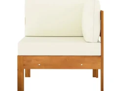 vidaXL 5-tlg Garten-Lounge-Set mit Creme Auflagen Massivholz Akazie* Hot