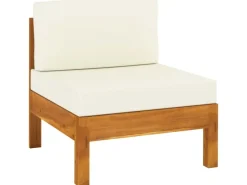 vidaXL 5-tlg Garten-Lounge-Set mit Creme Auflagen Massivholz Akazie* Hot