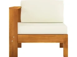 vidaXL 5-tlg Garten-Lounge-Set mit Creme Auflagen Massivholz Akazie* Hot