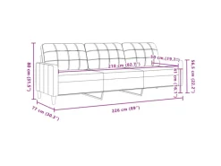 vidaXL 4-Tlg Sofagarnitur mit Fußhocker Hellgelb Stoff 2162855* Discount