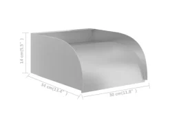 vidaXL Wasserfall 30x34x14 cm Edelstahl 304* New