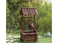 Brunnenpumpe|Gartenbrunnen|vidaXL Wunschbrunnen mit Pumpe 57x50x112 cm Massivholz Tanne