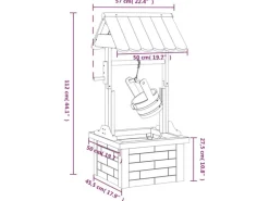 Brunnenpumpe|Gartenbrunnen|vidaXL Wunschbrunnen mit Pumpe 57x50x112 cm Massivholz Tanne