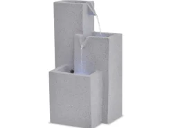 Brunnenpumpe|Gartenbrunnen|vidaXL Zimmerbrunnen mit LED-Licht Polyresin  22,5 x 18 x 40,6 cm